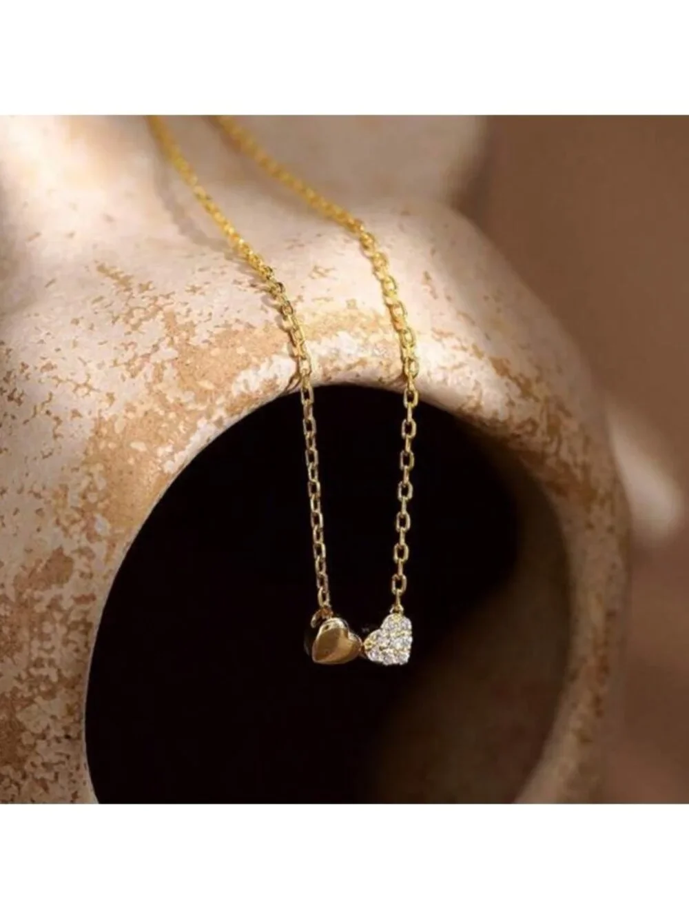 New! Gold Heart Pendant Necklace (1026) NWOT